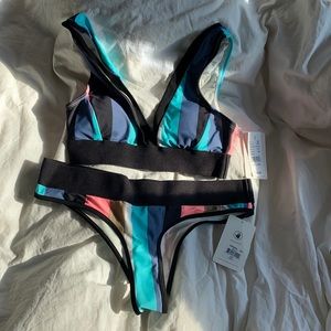 Body Glove Striped Bikini NWT